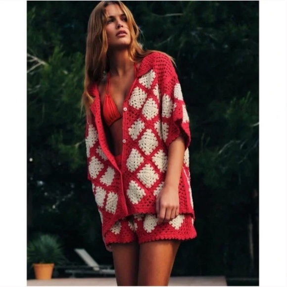 Zara Crochet Knit Polo NWT - Picture 12 of 16